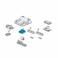 OEM 2019 Honda Pilot Switch Assy., Sunroof & Interior Light *NH900L* (DEEP BLACK) Diagram - 35830-THR-A11ZA