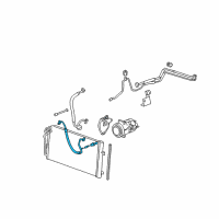 OEM 2007 Buick Lucerne Hose Asm-A/C Compressor & Condenser Diagram - 25760512