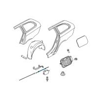 OEM 2008 BMW 535i Filler Flap Bowden Cable Diagram - 51-25-7-066-025