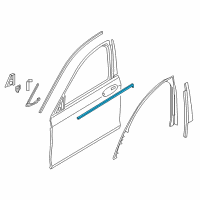 OEM BMW 740i Outer Weatherstrip, Right Diagram - 51-33-7-437-864