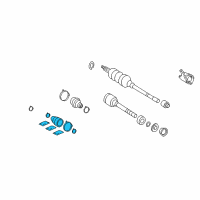 OEM 2008 Toyota Avalon Inner Boot Diagram - 04437-07040