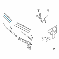 OEM 2018 Hyundai Ioniq Wiper Blade Rubber Assembly(Passenger) Diagram - 98361-D6000