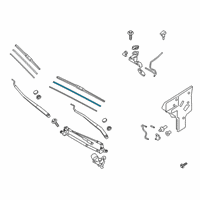 OEM Kia Rio Wiper Blade Rubber Assembly Diagram - 98351F8000