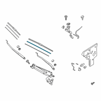 OEM 2022 Kia Sorento Wiper Blade Rubber Assembly Diagram - 98351F8000