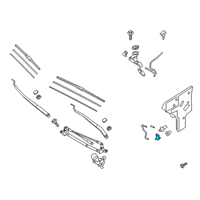 OEM 2021 Hyundai Accent Windshield Washer Motor & Pump Assembly Diagram - 98510-G8000