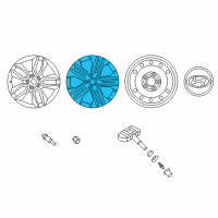 OEM 2018 Hyundai Santa Fe Sport 19 Gray Rim Wheel Diagram - 52910-2W510