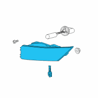 OEM 2004 Saturn Ion Fog Lamp Assembly Diagram - 22691598