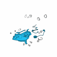 OEM 2009 Infiniti M45 Headlamp Housing Assembly, Right Diagram - 26025-EH10E