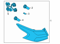 OEM 2022 Nissan Versa Combination Lamp Assy-Rear, LH Diagram - 26555-5EE0A