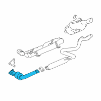 OEM 2004 Saturn Ion Converter & Pipe Diagram - 20889269