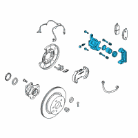 OEM Infiniti QX50 CALIPER Assembly-Rear LH, W/O Pads Or SHIMS Diagram - 44011-1BN0A