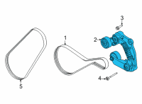 OEM 2022 Ford F-150 PULLEY ASY - TENSION Diagram - ML3Z-6A228-A