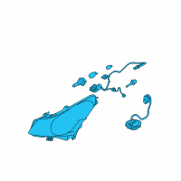 OEM Infiniti G35 Right Headlight Assembly Diagram - 26010-JK60C