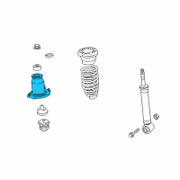 OEM 2010 Pontiac Vibe Mount, Rear Shock Absorber Upper Diagram - 19184436