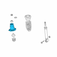 OEM Pontiac Vibe Mount, Rear Shock Absorber Upper Diagram - 19184436