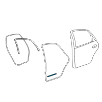 OEM 1999 Mercury Sable Door Seal Diagram - F6DZ5425324C