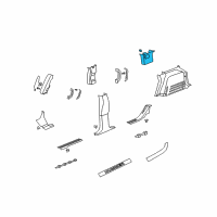 OEM 2008 Hummer H2 Lock Pillar Trim Diagram - 25922406