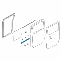 OEM Nissan NV200 Weatherstrip-Slide Door, Lower RH Diagram - 82832-3LM0A