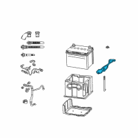 OEM 2011 Honda Element Plate, Battery Setting Diagram - 31512-SCV-A00