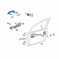 OEM 2014 Toyota Prius Plug-In Handle, Outside Diagram - 69210-74030-A0