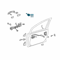 OEM Toyota Prius Plug-In Cylinder & Keys Diagram - 69005-47120