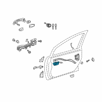 OEM Toyota Prius Plug-In Handle, Inside Diagram - 69206-47050-C0