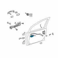 OEM 2010 Toyota Prius Handle, Inside Diagram - 69205-47040-C0