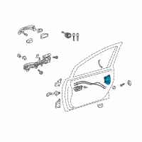 OEM Toyota Prius Lock Assembly Diagram - 69040-47110