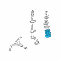 OEM 2014 Kia Sedona Front Coil Spring Diagram - 546304D100DS