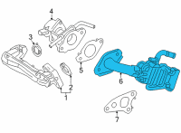 OEM Lexus EGR Cooler Diagram - 2568025060