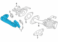OEM 2022 Lexus NX450h+ EGR Tube Diagram - 2560125030