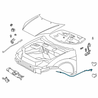 OEM Ford Focus Release Cable Diagram - YS4Z-16916-AA