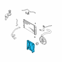 OEM 1998 Chevrolet Cavalier Shroud Kit, Engine Electric Coolant Fan Diagram - 22647686