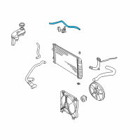 OEM 1997 Chevrolet Cavalier Radiator SURGE TANK Inlet Hose Diagram - 22659620