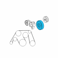 OEM 2010 Lexus LS460 Pulley Sub-Assy, Idler, NO.1 Diagram - 16603-38030