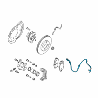 OEM 2010 Nissan Rogue Sensor Assembly-Anti SKID, Front Diagram - 47910-1DA1A