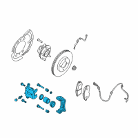 OEM 2013 Nissan Rogue CALIPER Assembly-Front RH, W/O Pads Or SHIMS Diagram - 41001-JE00A