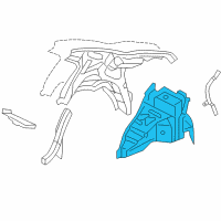 OEM 2011 Acura RL Wheelhouse, Left Rear Diagram - 64730-SJA-A03ZZ