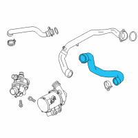 OEM 2013 BMW 535i GT xDrive Radiator Coolant Pipe Hose Compatible Diagram - 11-53-7-593-513