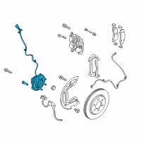 OEM 2021 Lincoln Navigator Hub & Bearing Diagram - JL1Z-1104-G