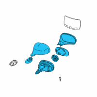 OEM 2000 BMW Z8 Exterior Mirror Without Glass, Heated, Left Diagram - 51-16-7-131-343