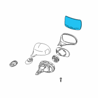 OEM BMW Z8 Mirror Glass, Heated, Convex, Right Diagram - 51-16-8-240-904