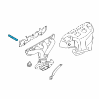 OEM 2016 Chevrolet City Express Exhaust Manifold Stud Diagram - 19316219