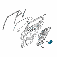 OEM Hyundai Venue Motor Assembly-Power WDO Reg RR, LH Diagram - 83450-K2000