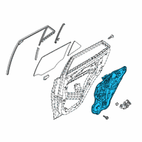 OEM Hyundai Venue Rear Left-Hand Door Module Panel Assembly Diagram - 83471-K2000