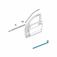 OEM 2006 Honda Accord Protector, R. FR. Door *NH658P* (GRAPHITE PEARL) Diagram - 75302-SDA-A11ZF