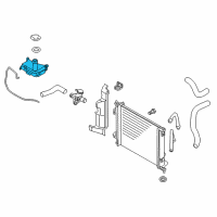 OEM 2010 Kia Soul Radiator Reservoir Assembly Diagram - 254312K100