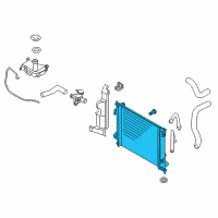 OEM Kia Soul Radiator Assembly Diagram - 253102K150