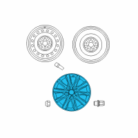 OEM 2014 Toyota Camry Wheel, Alloy Diagram - 42611-06750