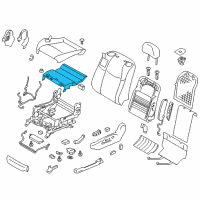 OEM 2012 Infiniti M35h Frame Assembly - Front Seat Cushion Diagram - 87351-1MA0B